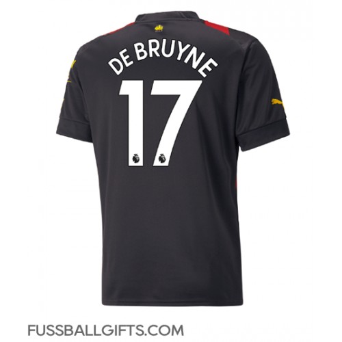 Manchester City Kevin De Bruyne #17 Fußballbekleidung Auswärtstrikot 2022-23 Kurzarm